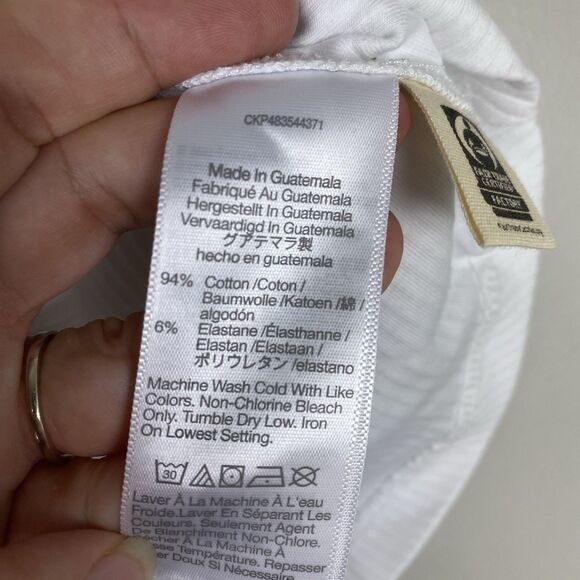 Madewell White The Tailored Crop Tank in Sleekhold Top Sz XXS NEW - Picture 5 of 6